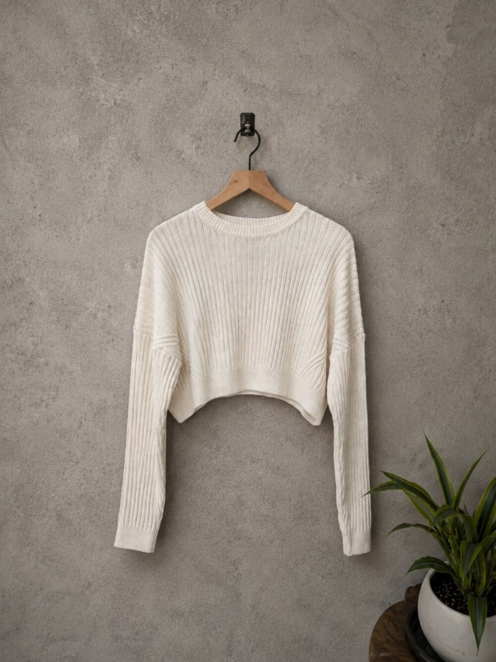 Urban Outfitters Ribbed Knit Cropped Sweater